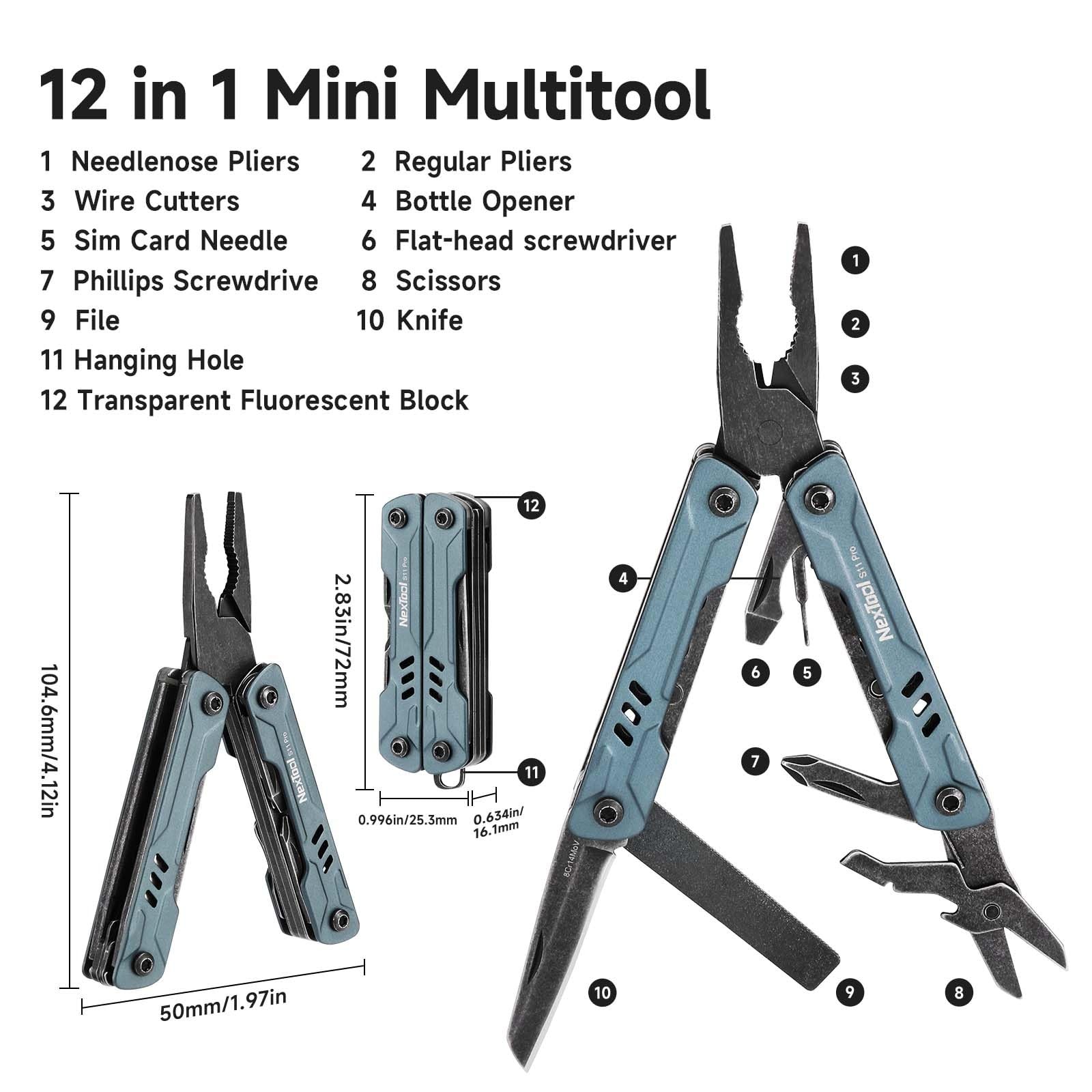 NexTool Mini Sailor S11 Pro Keychain Multitool Compact 12in1 EDC Multi Tool …