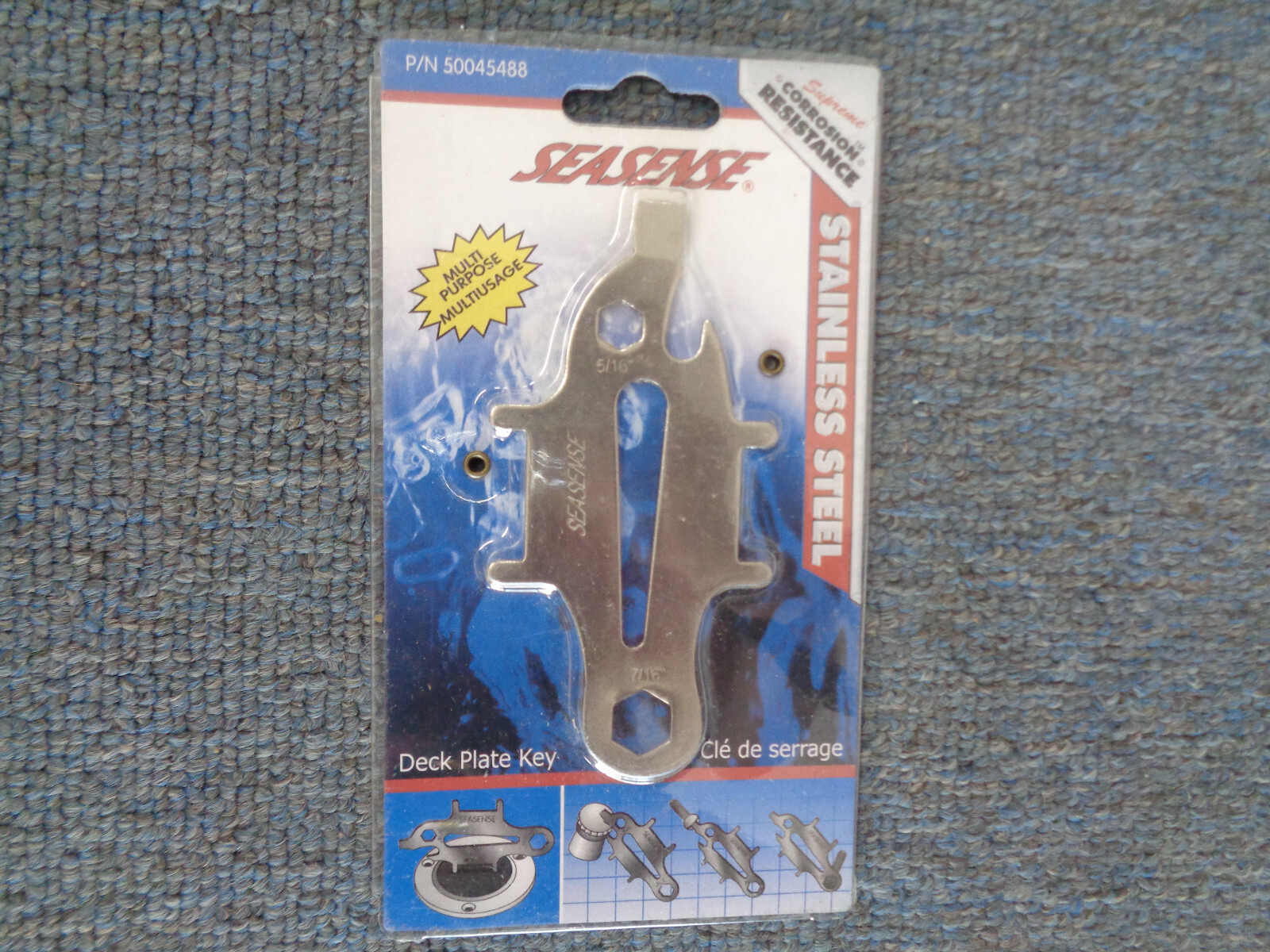 SeaSense – Deck Plate Key – Stainless Steel Multi Purpose New