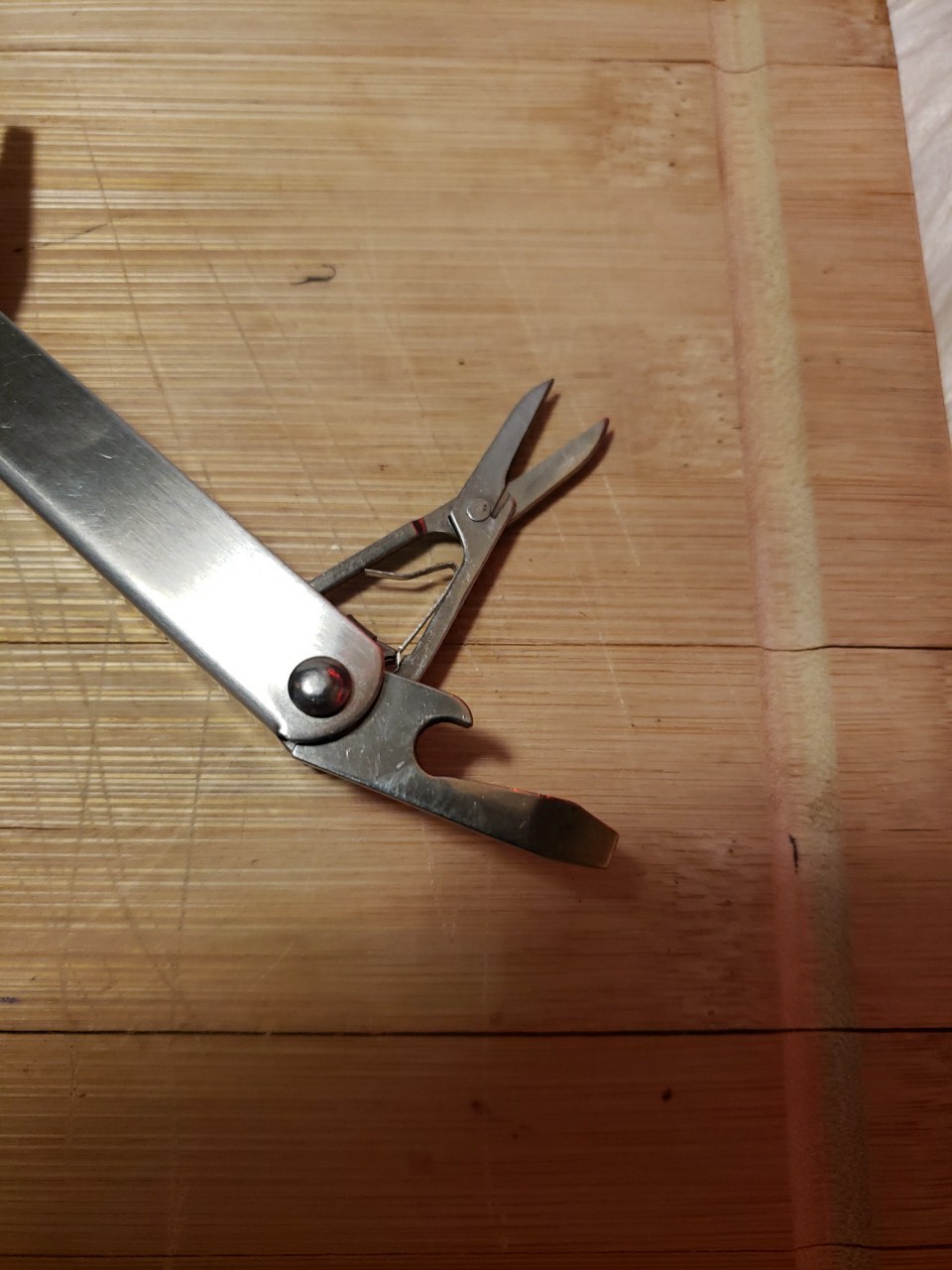 Stainless Steel Multi Tool Set with Leather Case – #838. GC. Unbranded