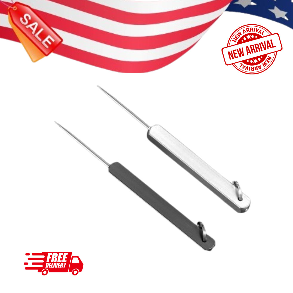1PC Portable Titanium Toothpick with Holder: Reusable Metal Travel Tool – Black