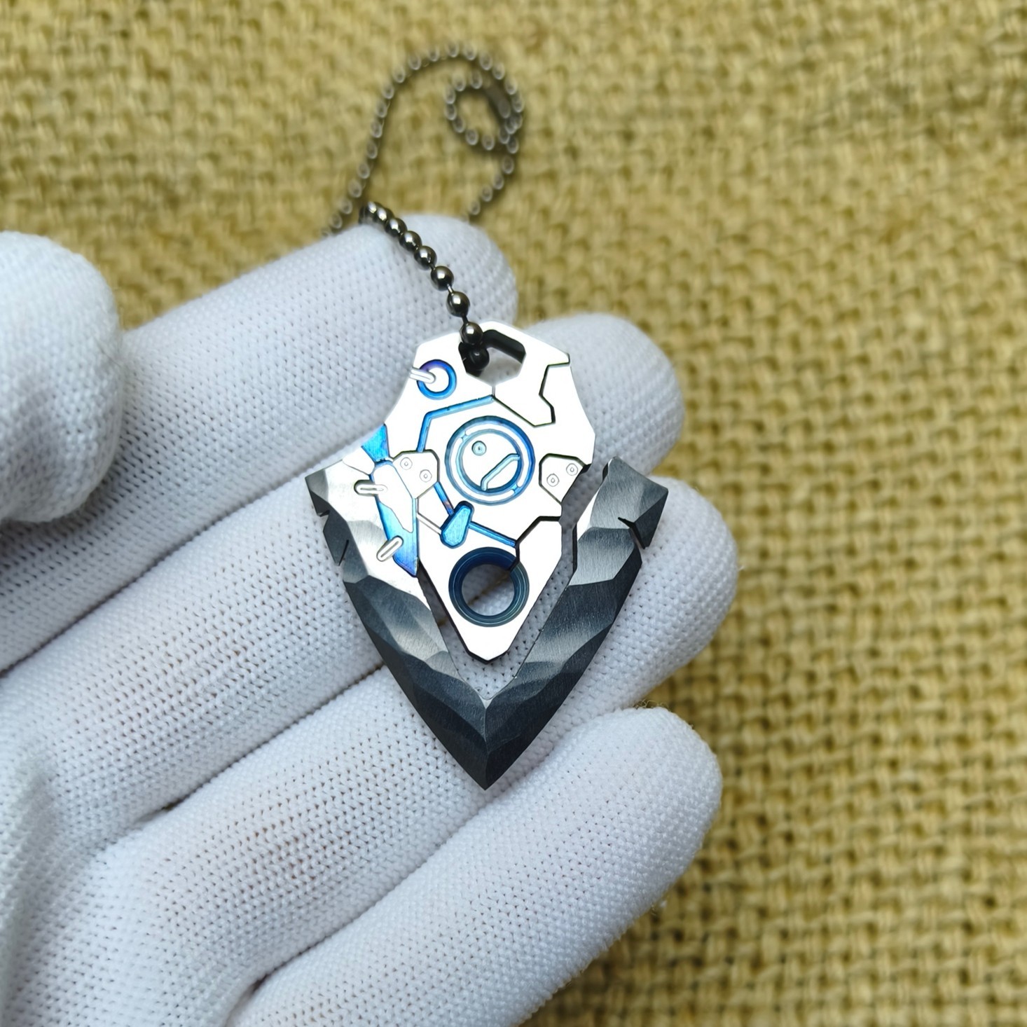 EDC arrow tip head flint stone bunch necklace ornament fell pendant UL