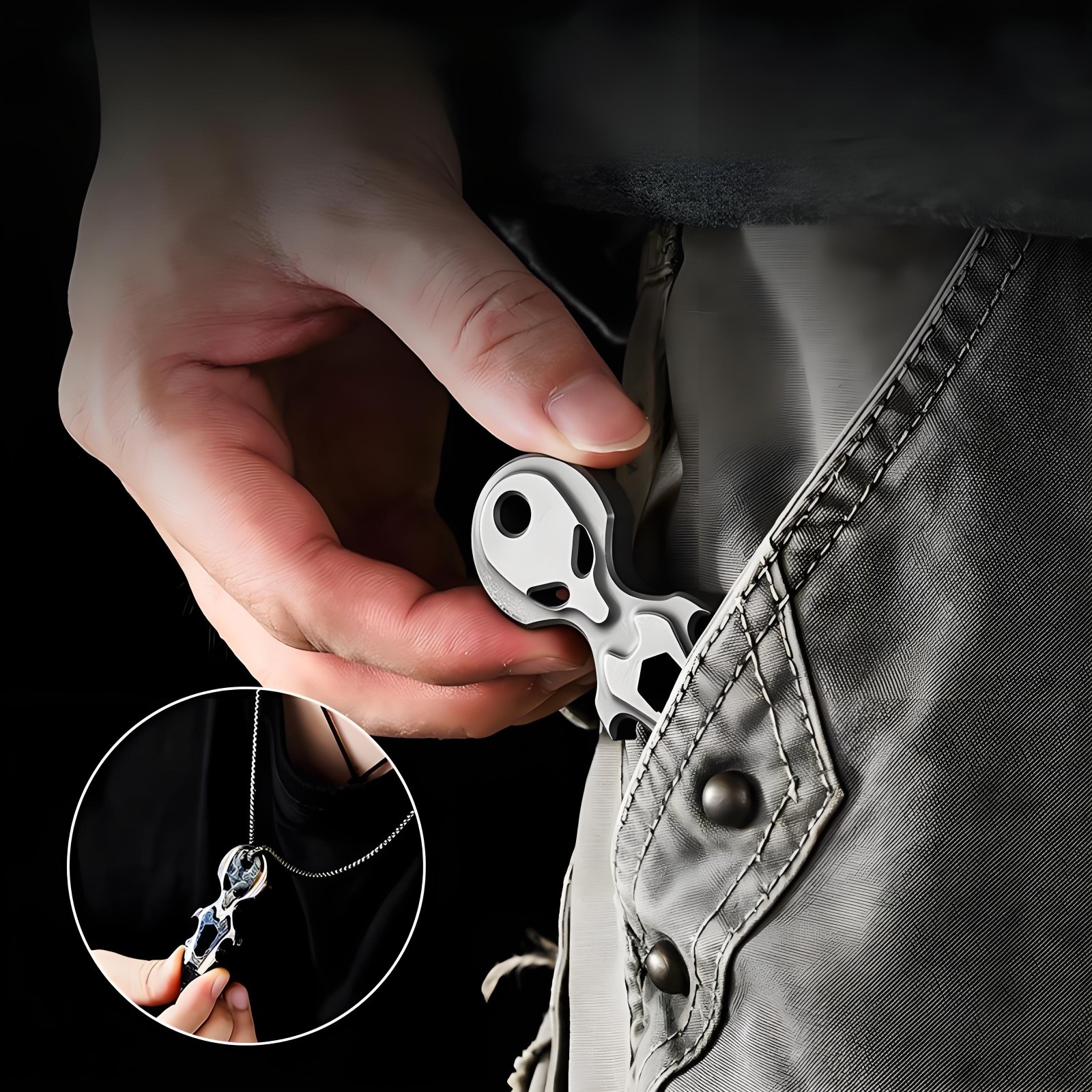 Titanium Alloy EDC Alien Shape Outdoor Multi-Tool Mini Pry Bar Lightweight