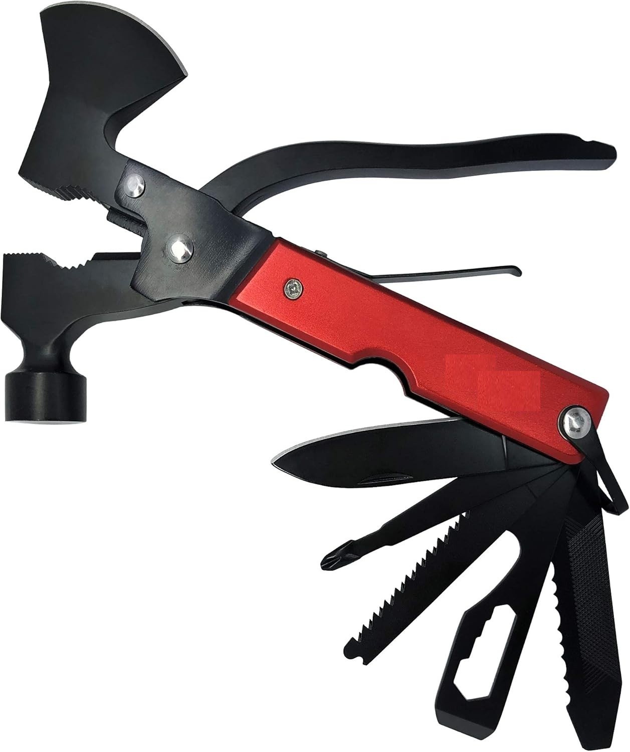 14-in-1 Multitool Axe + Rechargeable Mini COB Flashlight Survival Camping Gear