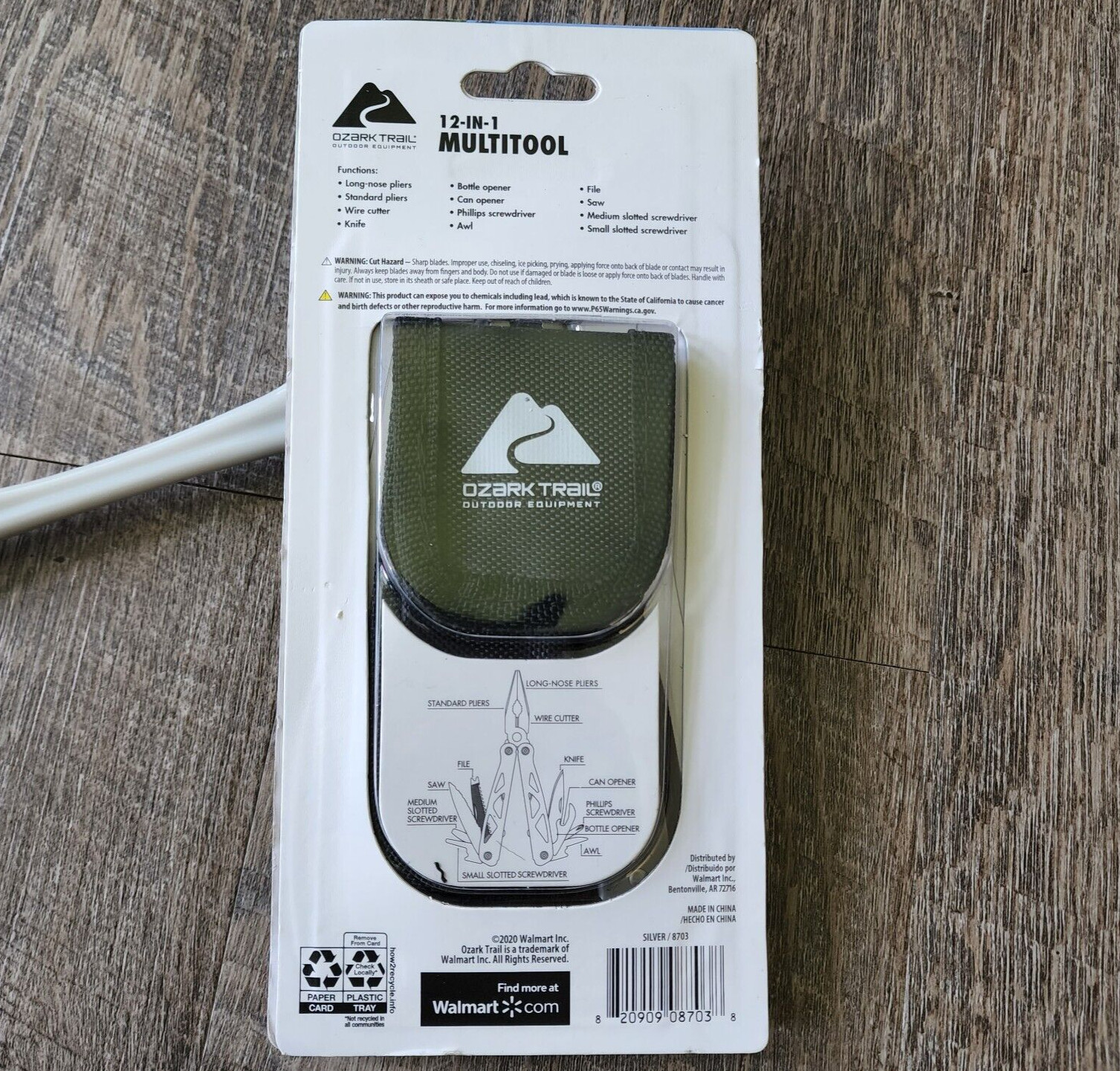 Ozark Trail 12 In 1 Multi-Tool W/ Sheath – Camping Outdoor Hiking – 8703