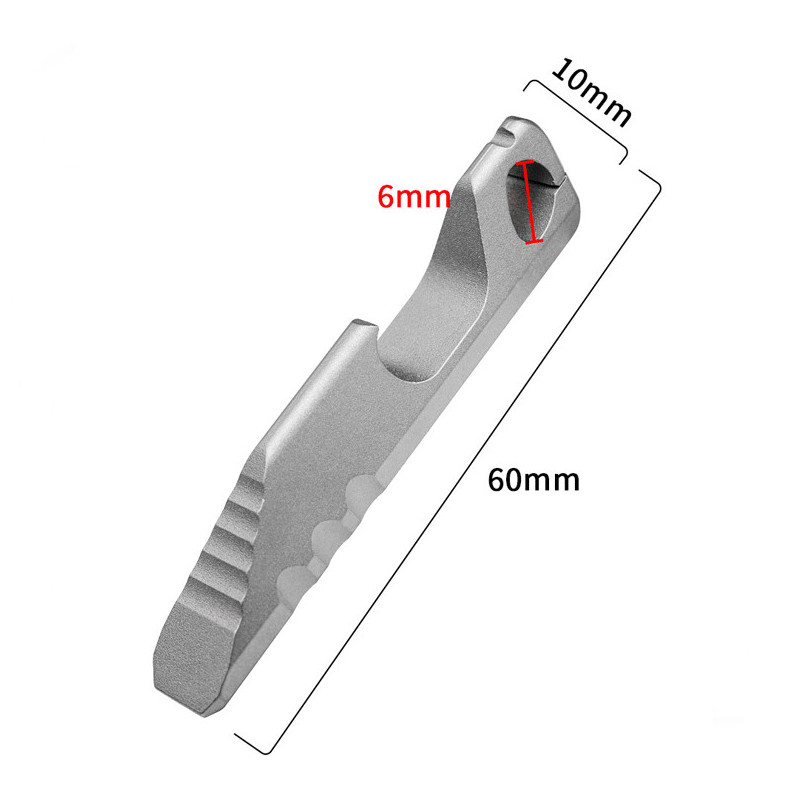 Outdoor Mini Titanium Keychain Pry Bar Crowbar Opener Portable Multi EDC Tools A