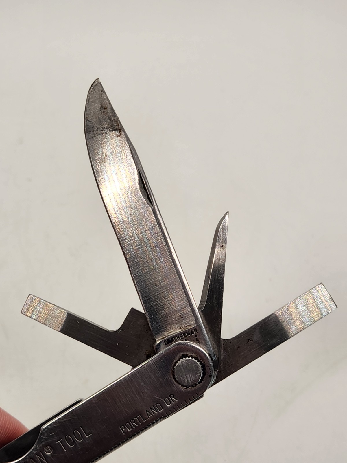 Vintage Original Leatherman Multi Tool 9 Tool Portland US Reg 1325473 w/Sheath