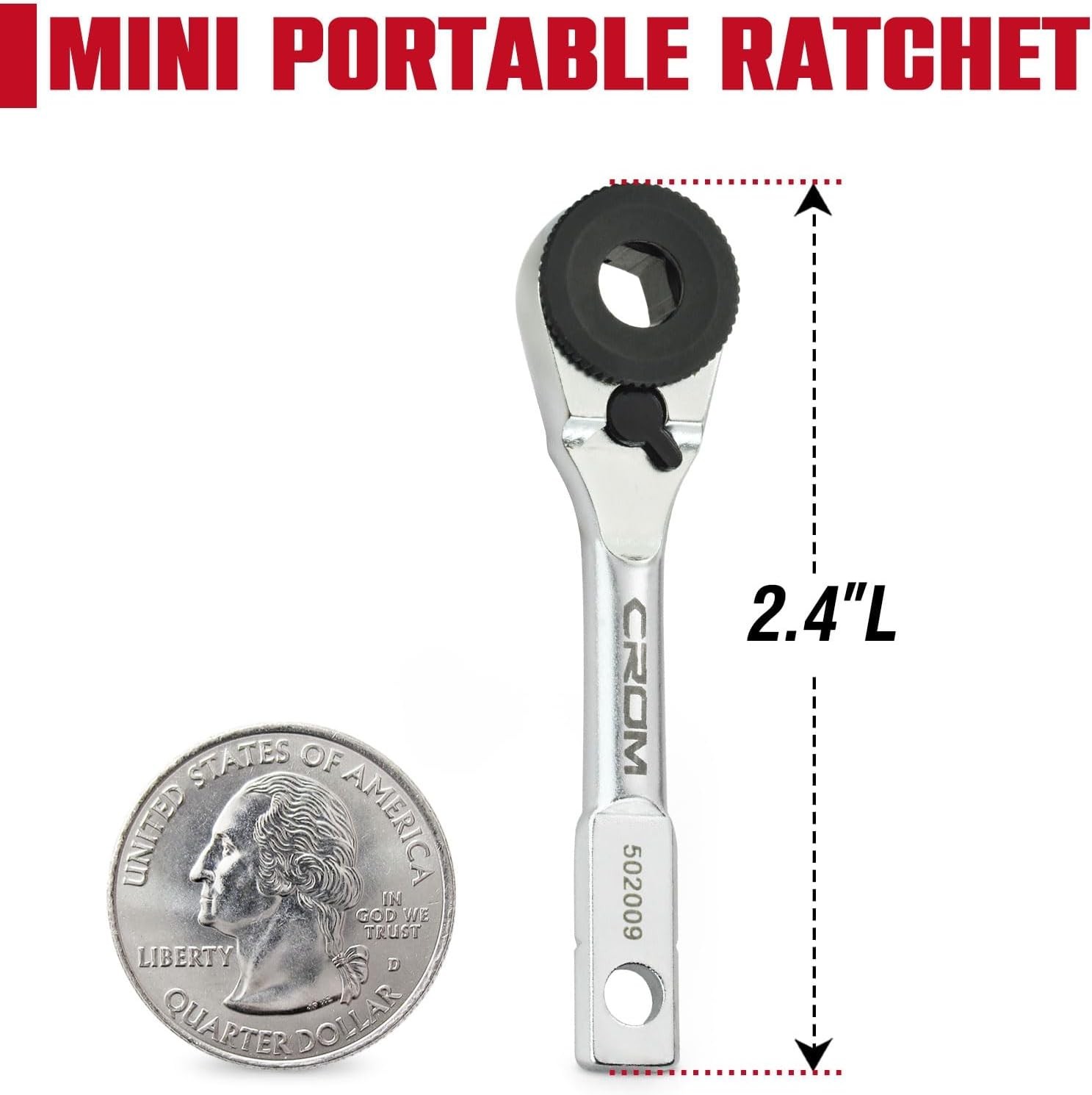 Flat Mini Ratchet Wrench – Compatible with Leatherman Multitool that uses Fla…