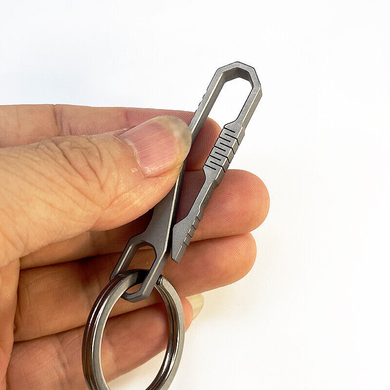 Titanium Alloy Keychain Quick Buckle Detach Belt Waist Hanging EDC Key Ring Tool