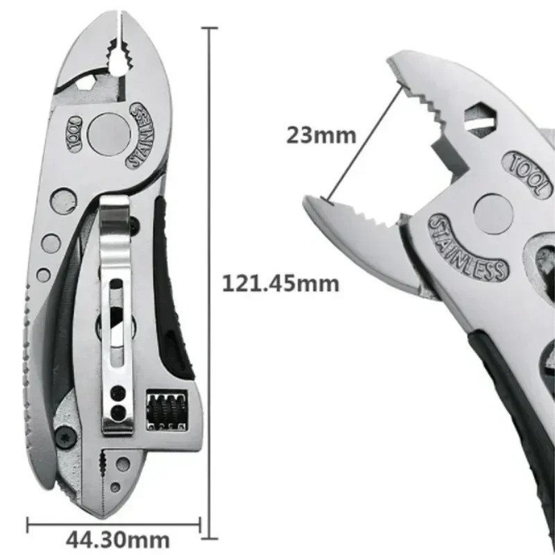 Adjustable Multi-Tool Knife EDC Gear Set Wrench, Screwdriver, Pliers Pocket Tool