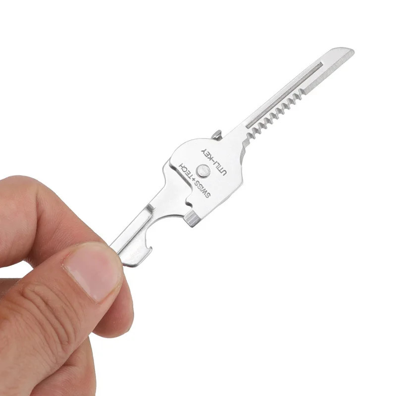 Multi Function Folding Tool Keychain Opener Screwdriver EDC 6 in 1 Utility Outdo