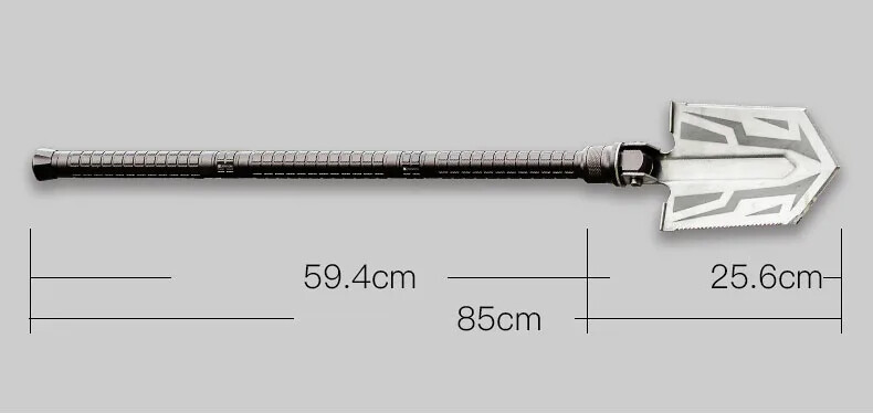 Folding Survival Shovel Multi Tool Emergency Knife Fishing Spear Car 4X4 Spade