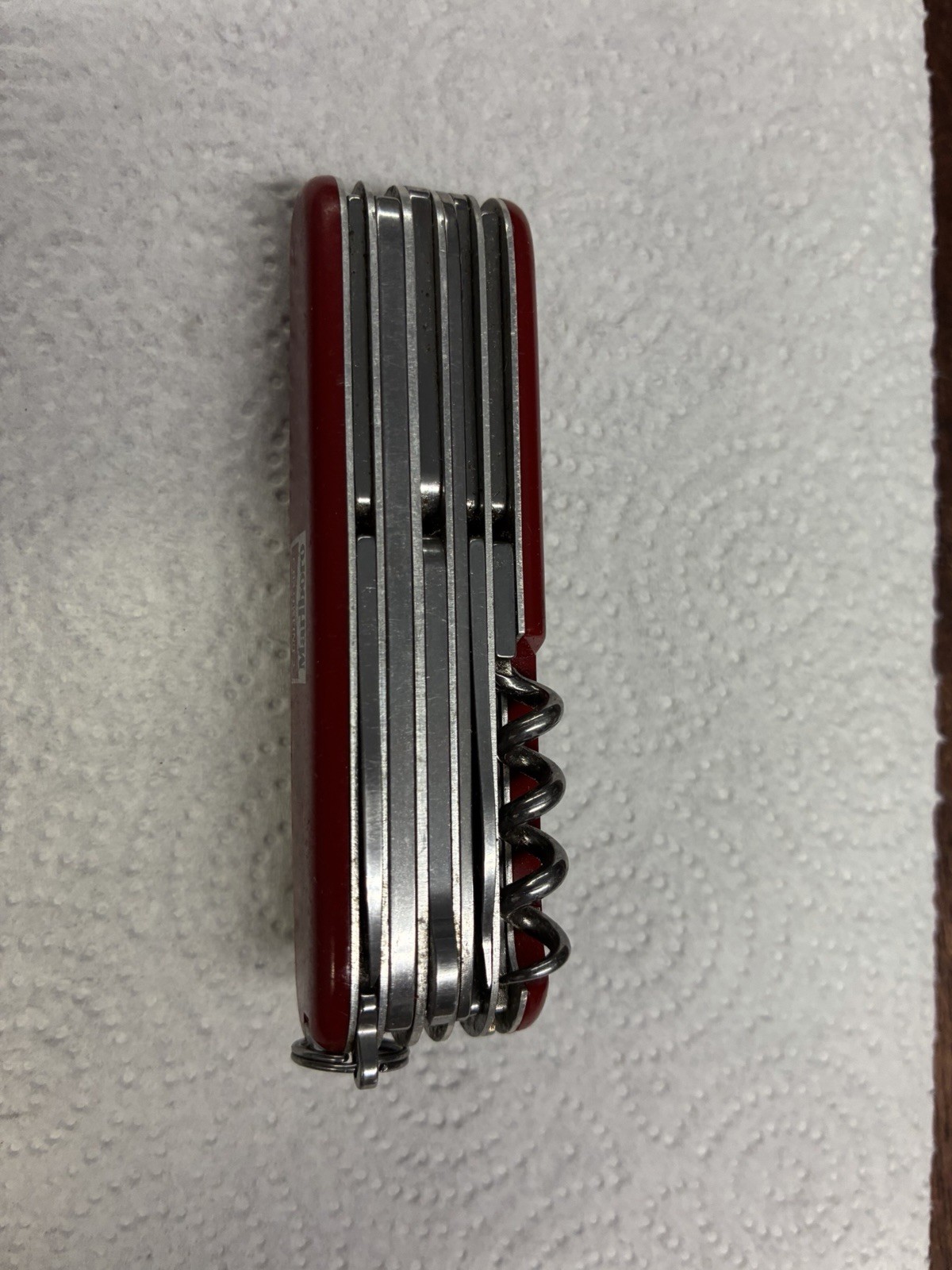 Victorinox Red Swiss Army Multi-Tool Knife Corkscrew Nail File Lanyard Ring