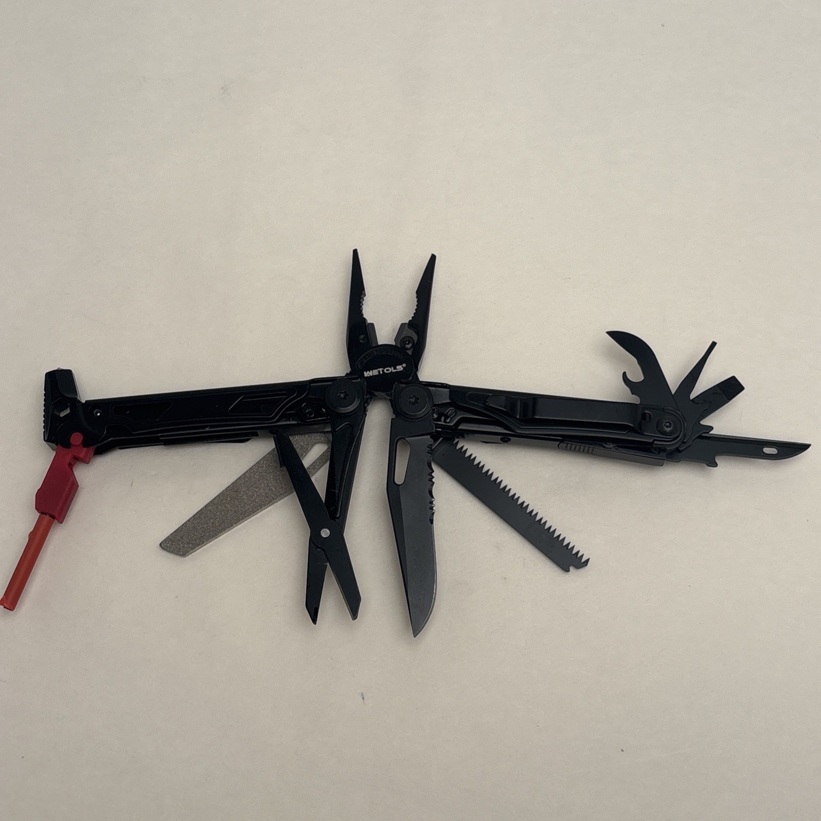WETOLS Multi-Tool Pliers w/ Knife, Fire Starter & Bit Set EDC Tactical Survival
