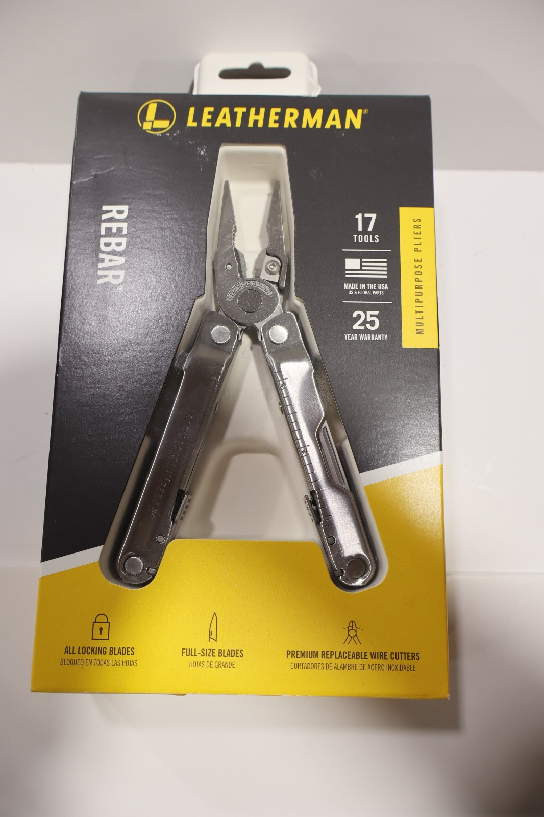 LEATHERMAN® REBAR® 17 Tool Stainless Multi-tool in Stainless Color NEW!