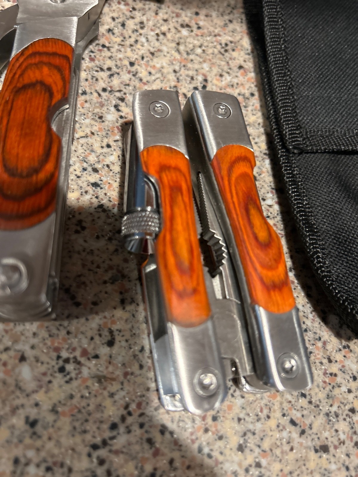 Stainless Steel Wood Handled Multi Tool & Knife for Outdoor