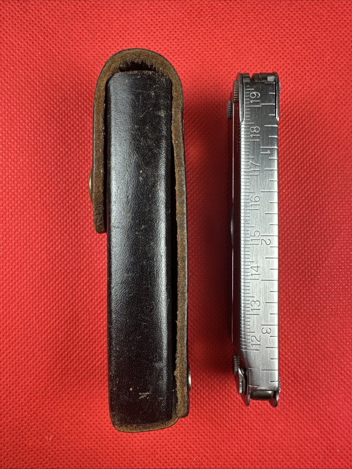1996-7 Original Leatherman PST II Leather Sheath, Scissor, fish hook file, combo
