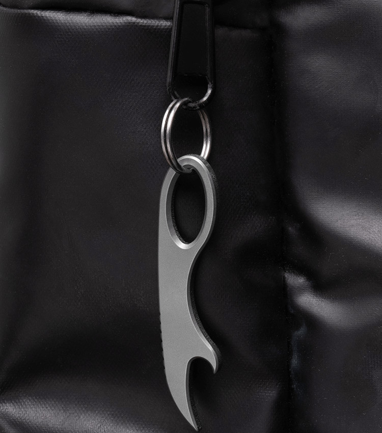 Titanium Alloy Multi Tools Crowbar Bottle Opener Portable Outdoor EDC Keychain