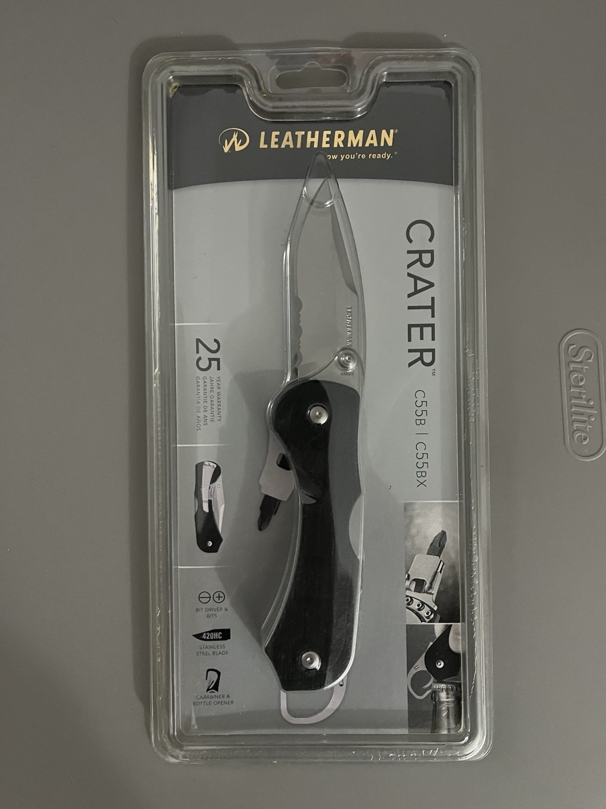 New Sealed Leatherman Crater C55b C55bx Folding Knife Multi Tool Bit Driver