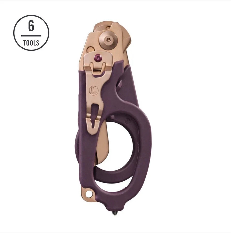 Limited Edition Leatherman Raptor Rescue Shears Violet & Rose Gold NIB