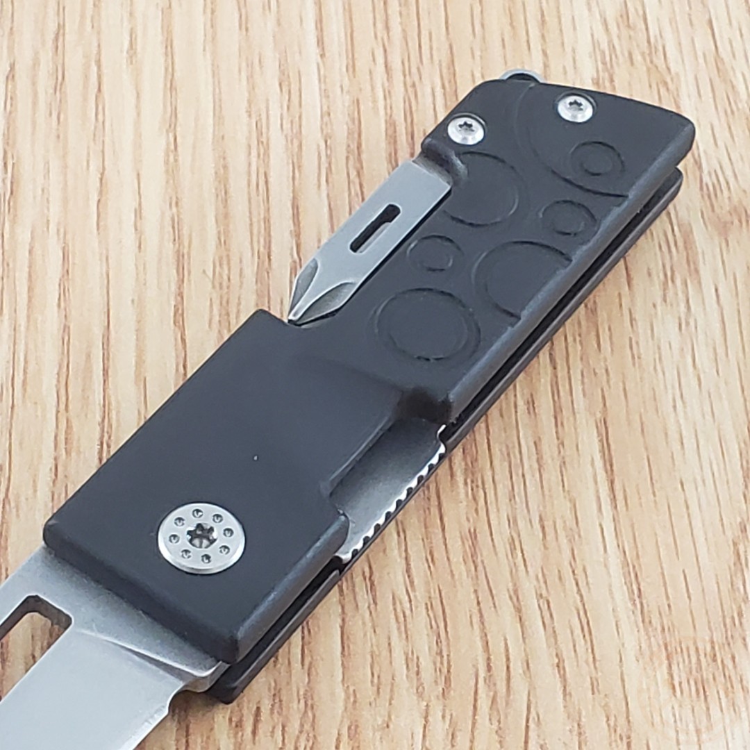 Maserin D-DUT Multi Tool Pocket Knife 440 Steel Blade Black Aluminum Handle