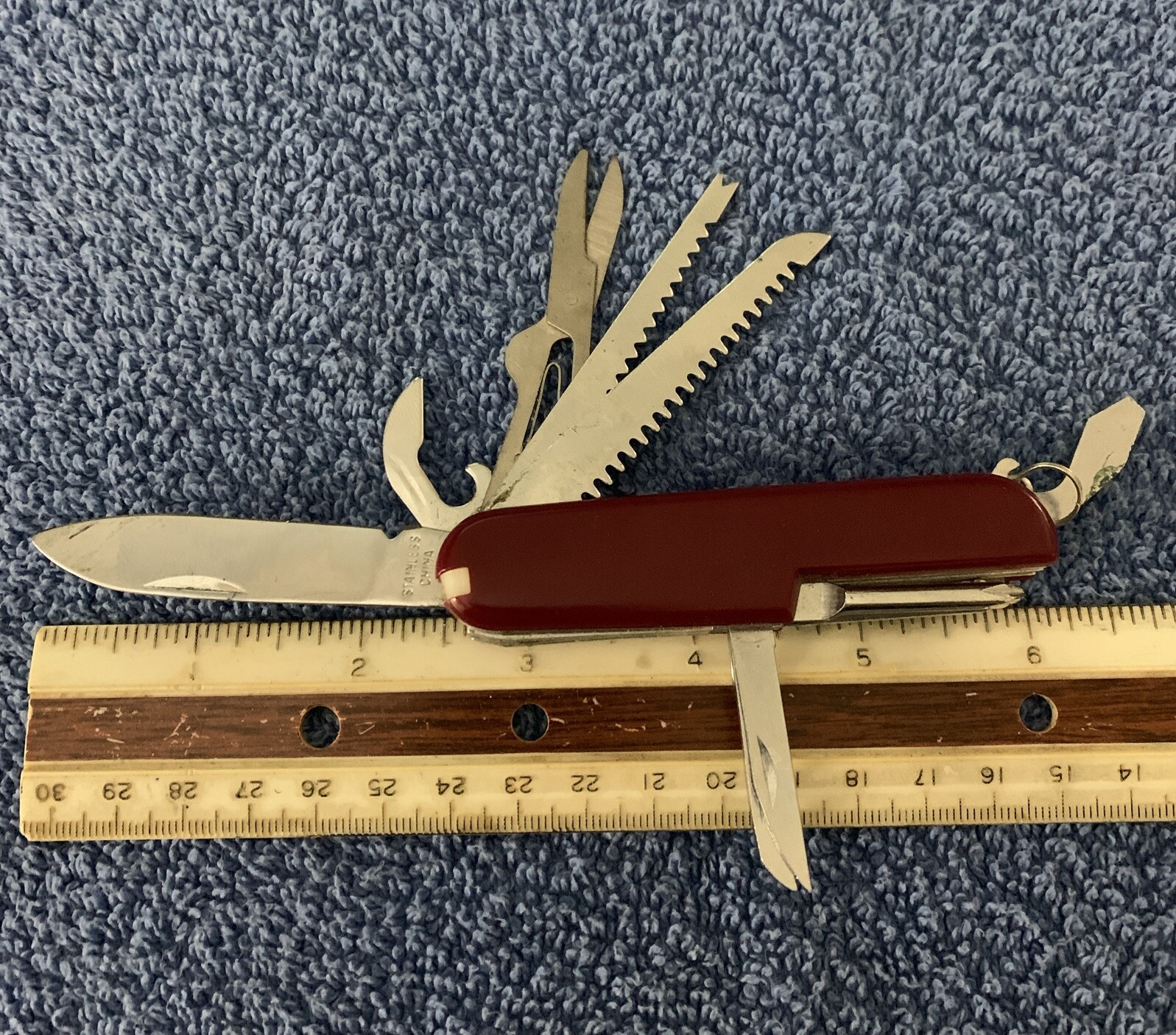 Stainless Steel Multi Tool Pocket Knife – 11 Tools including knife, saw,awl(SB1)