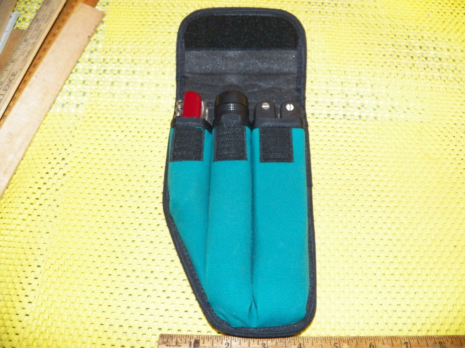 BLACK CANYON Camp Gear Nylon Belt Pouch w/ Pocket Knife, Flashlight &Multi-Tool