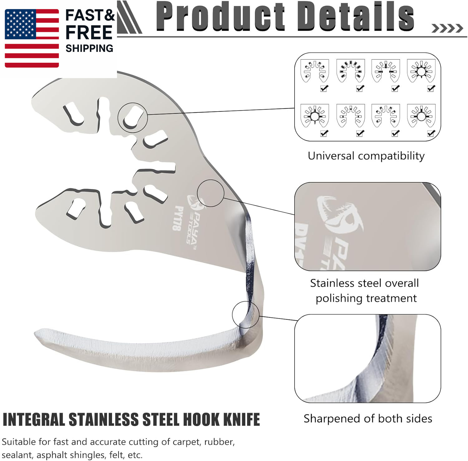 Multi Tool Cold Knife Blade,Windshield Knife Blades Car Windshield Removal Tool