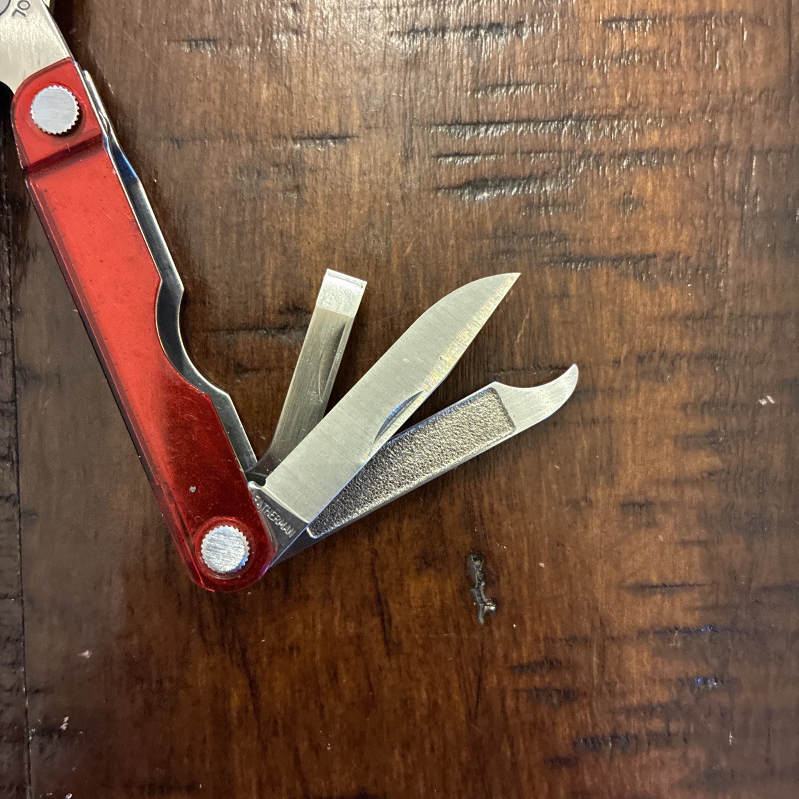RARE Leatherman Micra Translucent Red Polycarbonate Multi Tool 08/01 USA