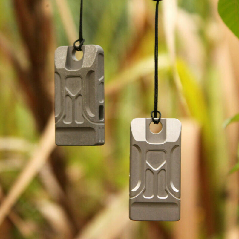 Twin Tubes SOS High Frequency Titanium Alloy Whistle Outdoor Survival EDC Tool