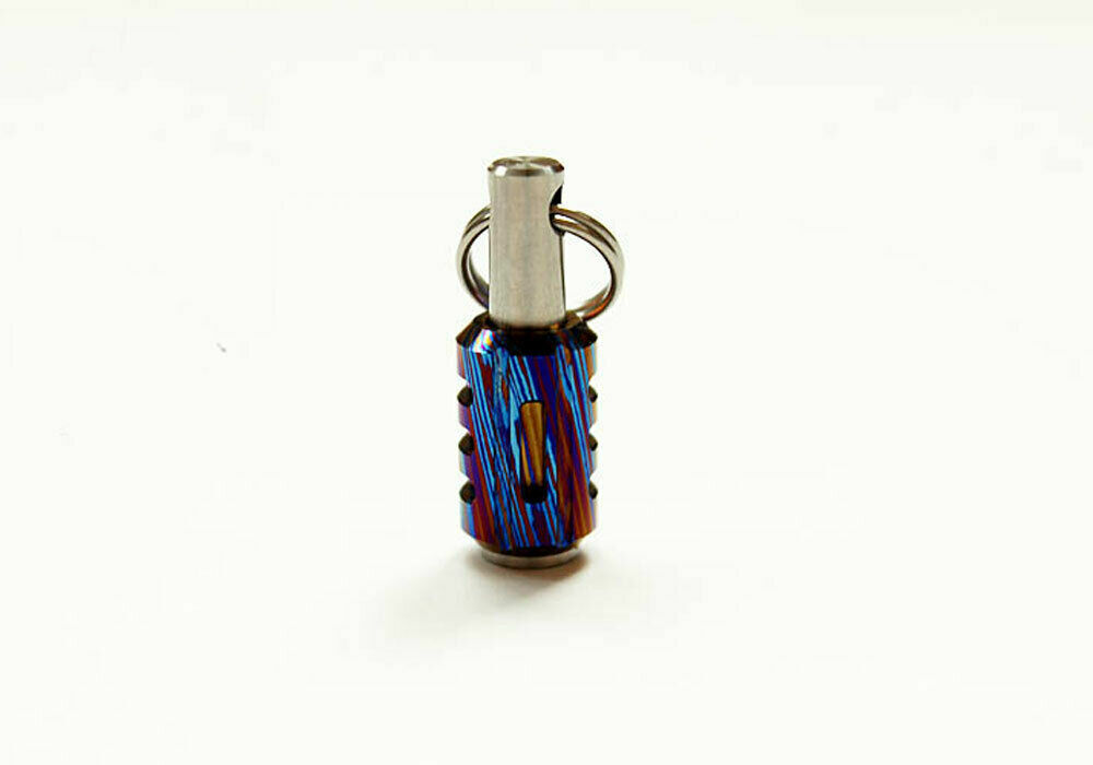 Titanium Moku Ti Timascus Lanyard Umbrella Rope Pendant EDC DIY Bead Zipper Head