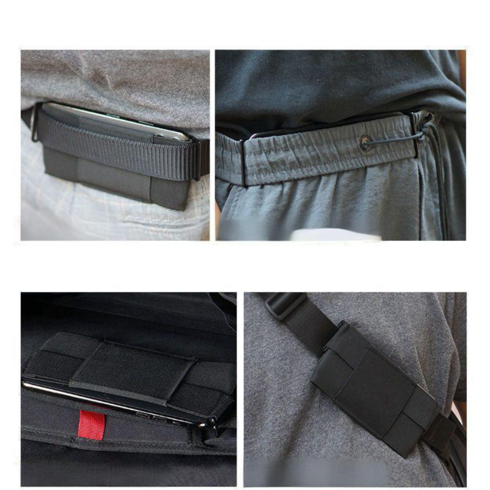Hidden Anti Theft Waist Pouch Nylon Elastic Belt Phone Bag Running Travel Wallet