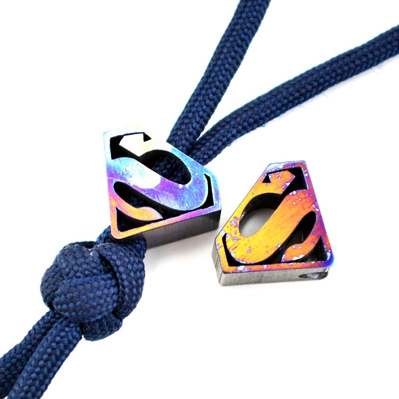 Geometric Metal Knife Lanyard Bead EDC Zipper Pull Pendant Charm