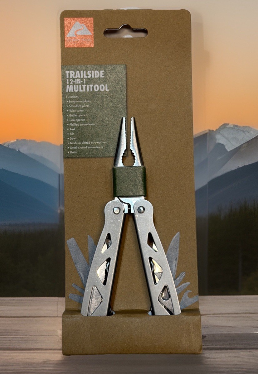 12-in-1 Multitool Ozark Trailside #6119 Fishing, Camping, Hiking, Car, Emergency
