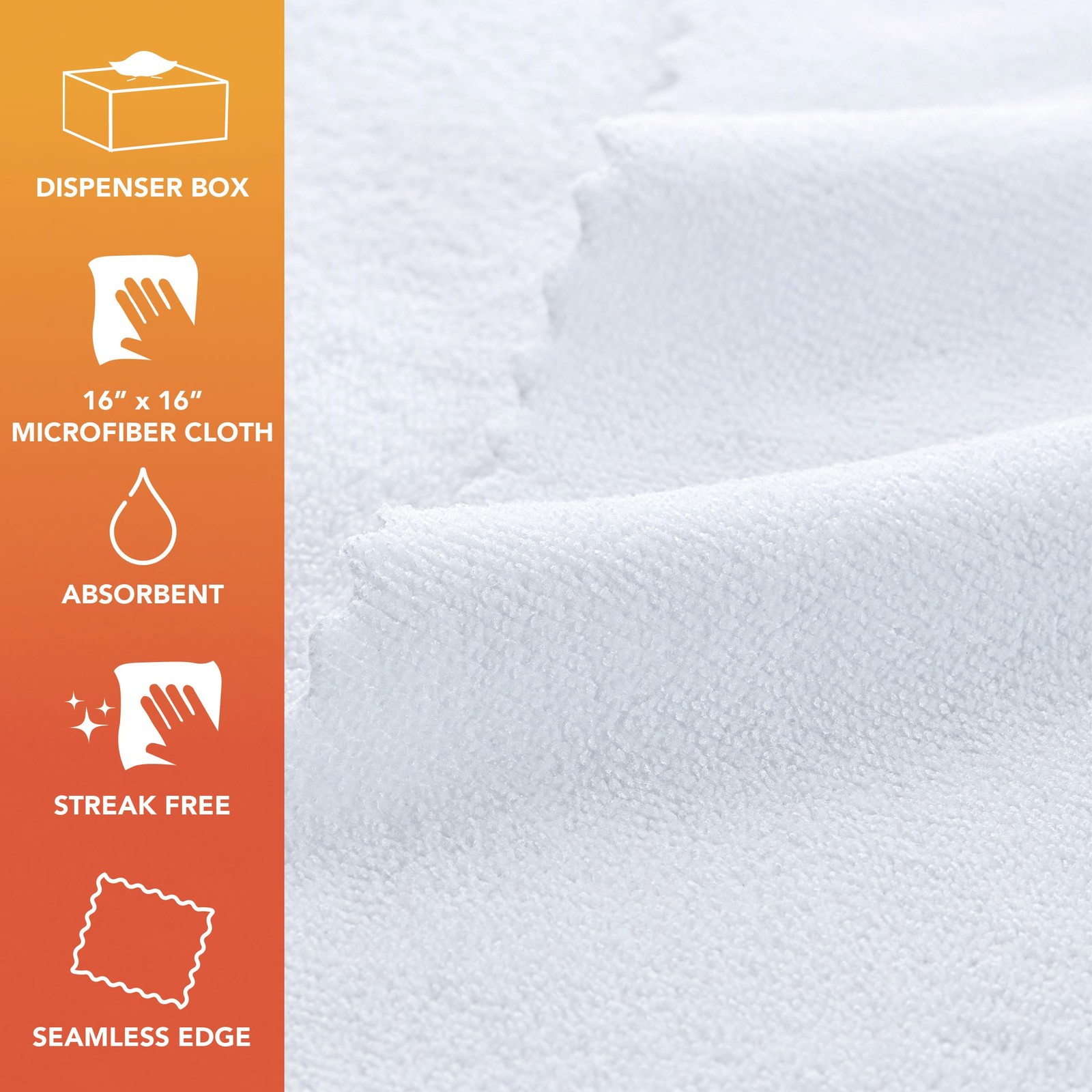 Arkwright Smart Rags Microfiber Cleaning Cloths, Pack of 50 in a Box, Lint Fr…