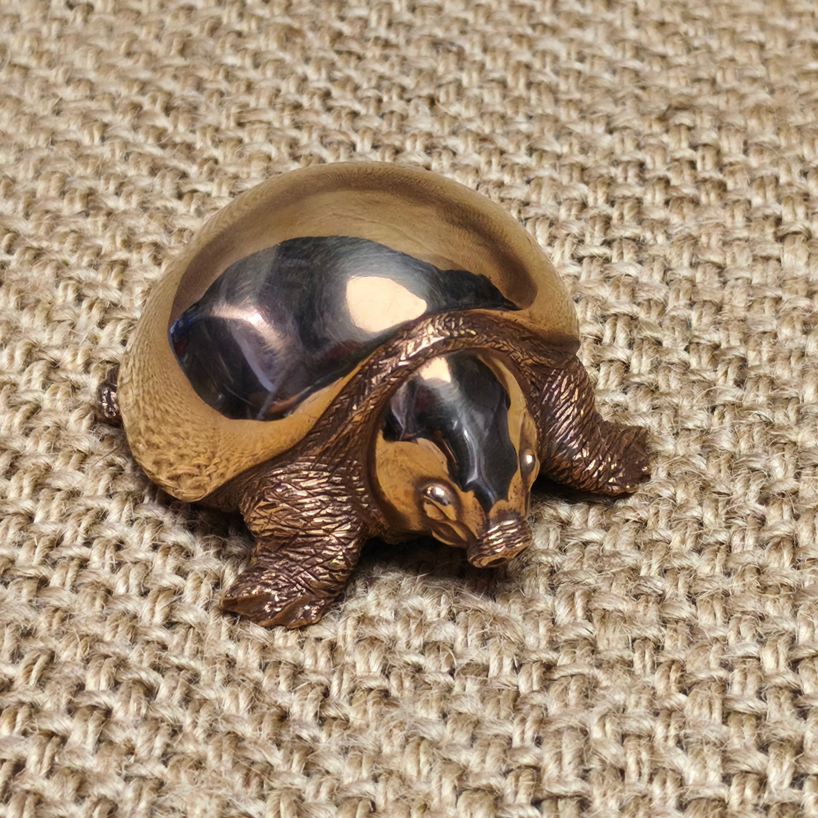 Purple copper Pig-nosed turtle Tortoise handcraft animal reptile statue ‌Fly Ri