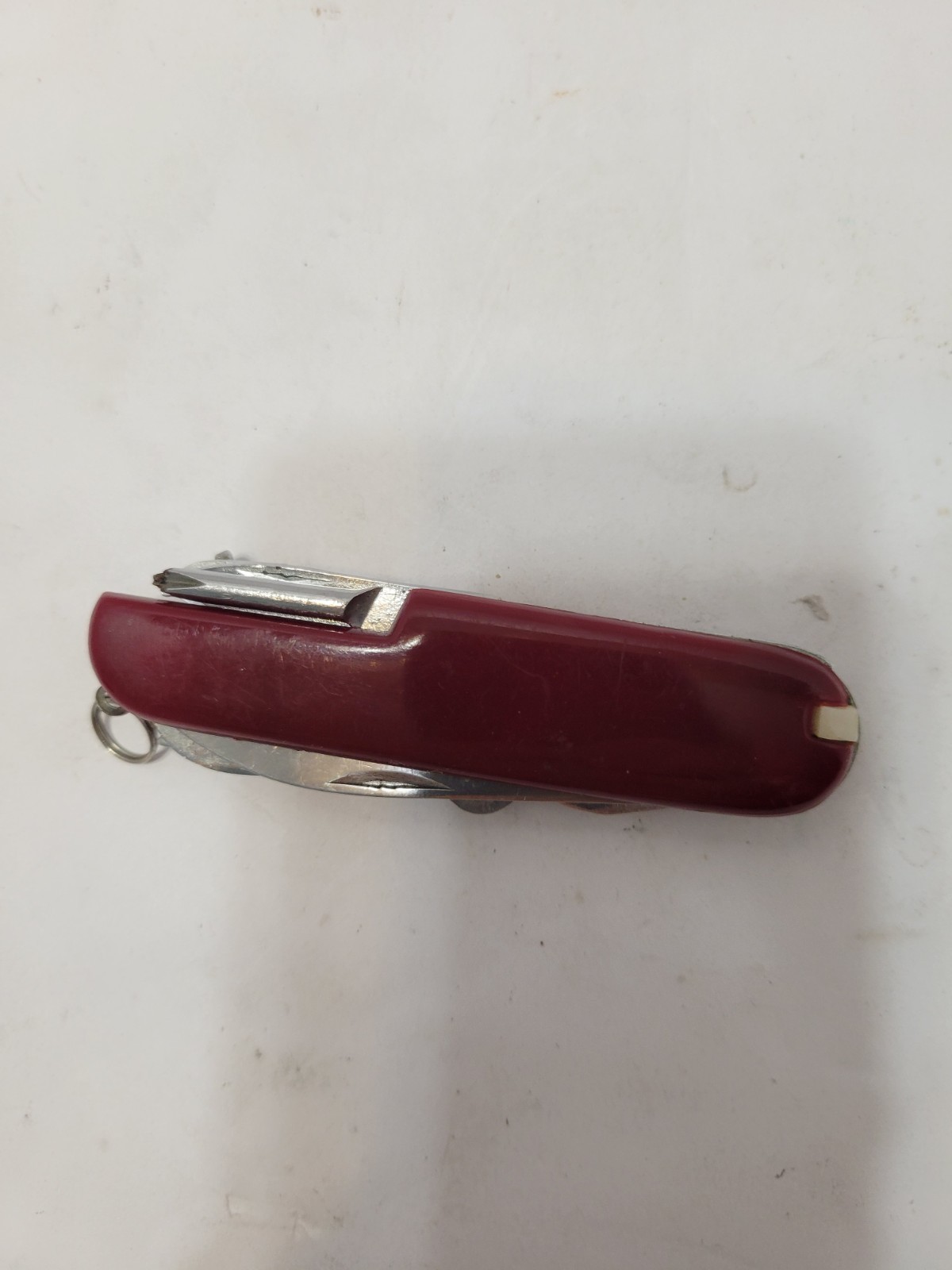 Red Multi-Tool Knife with Scissors, Serrated Knife, Corkscrew, Bottle Opener