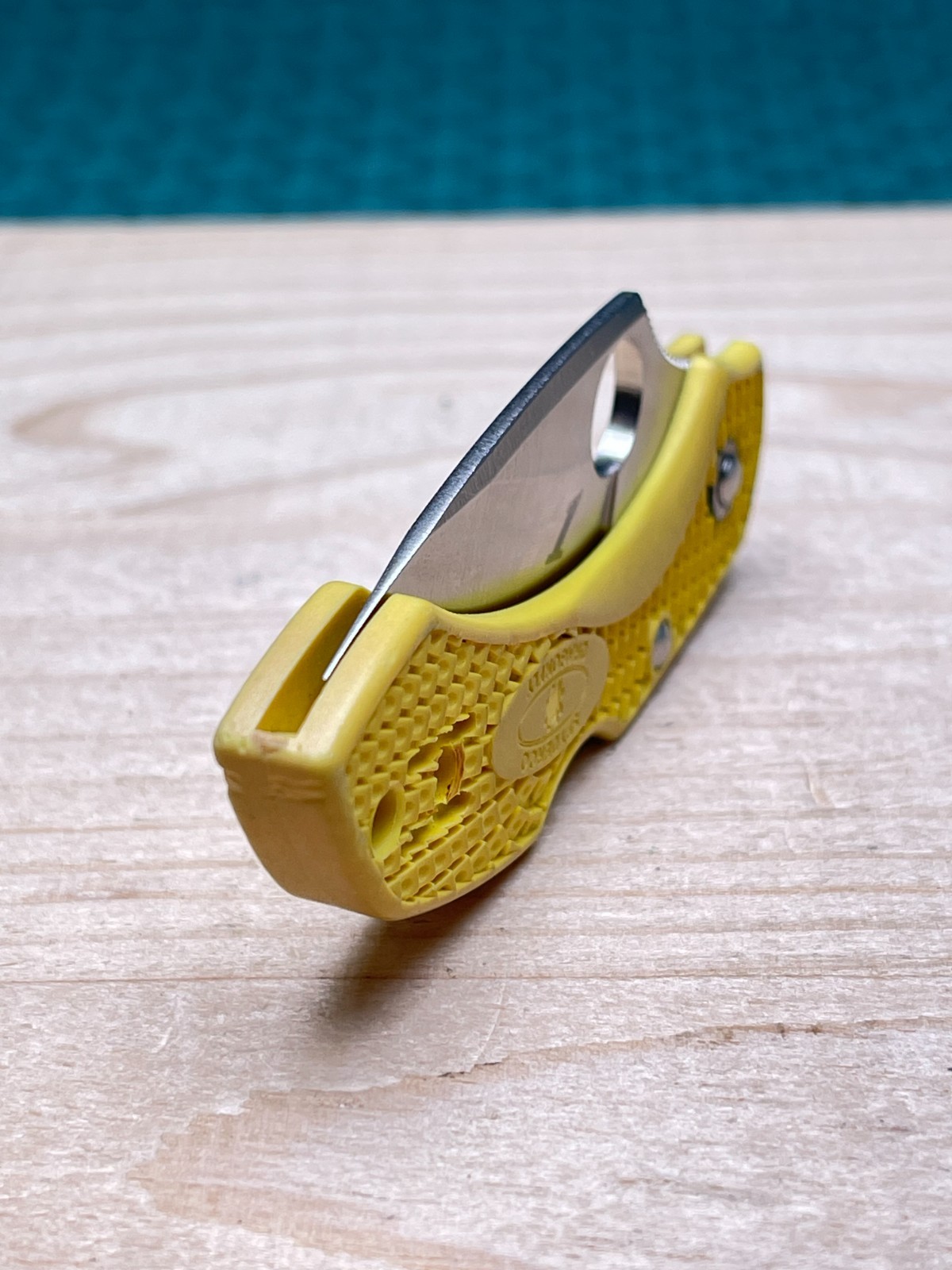 Spyderco Dragonfly Salt H1 Yellow Plain Edge Blade Folding Pocket Knife