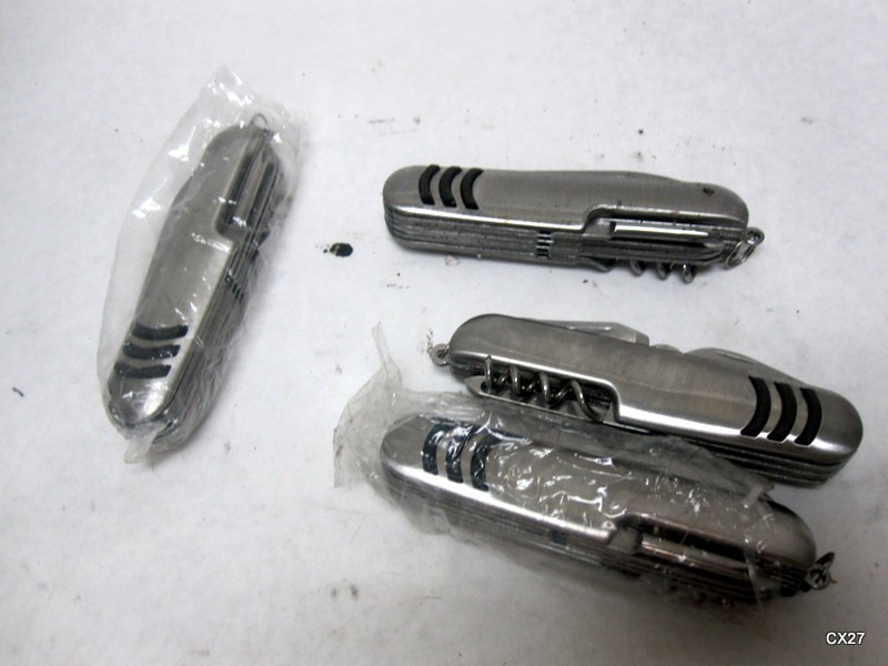 4 Pack of Pocket Knife Multi Tool Blade Stainless Steel