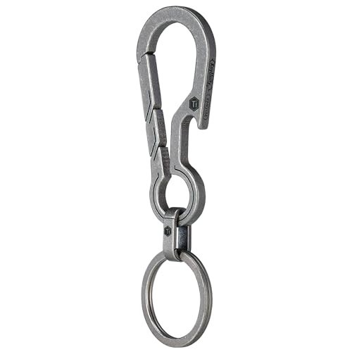 Titanium EDC Keychain Clip with Bottle Opener & Quick Release Carabiner Holder