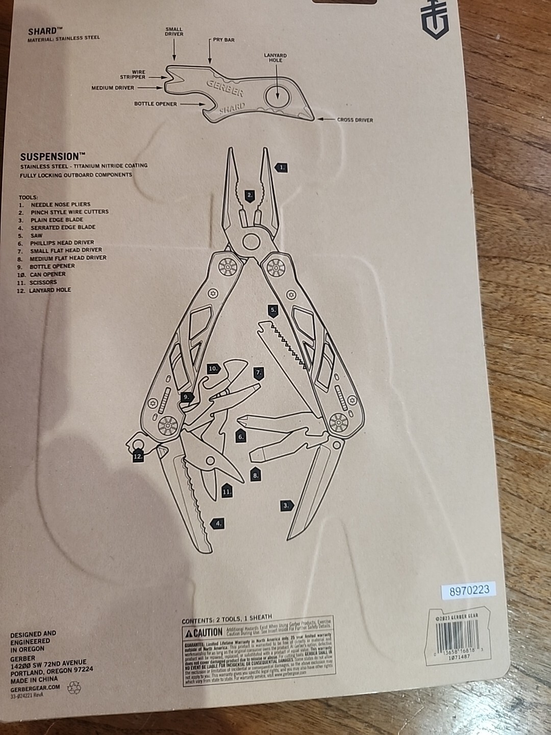 Gerber Suspension Multi-Tool + Sheath & Shard Multi-Tool NEW, Sealed