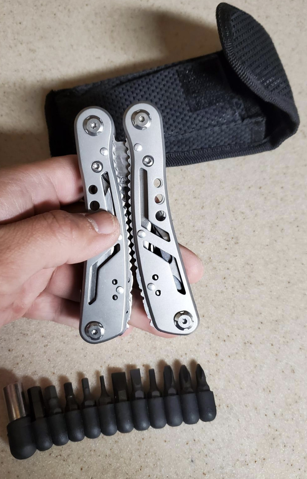 Multitool 24 In1 Mini Tools Knife Pliers +11 Bits Multi Tool All in One St.Steel