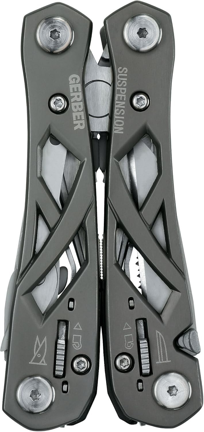 Gear Suspension 12-in-1 EDC Multi-Plier Multitool with Pocket Knife, Needle N…