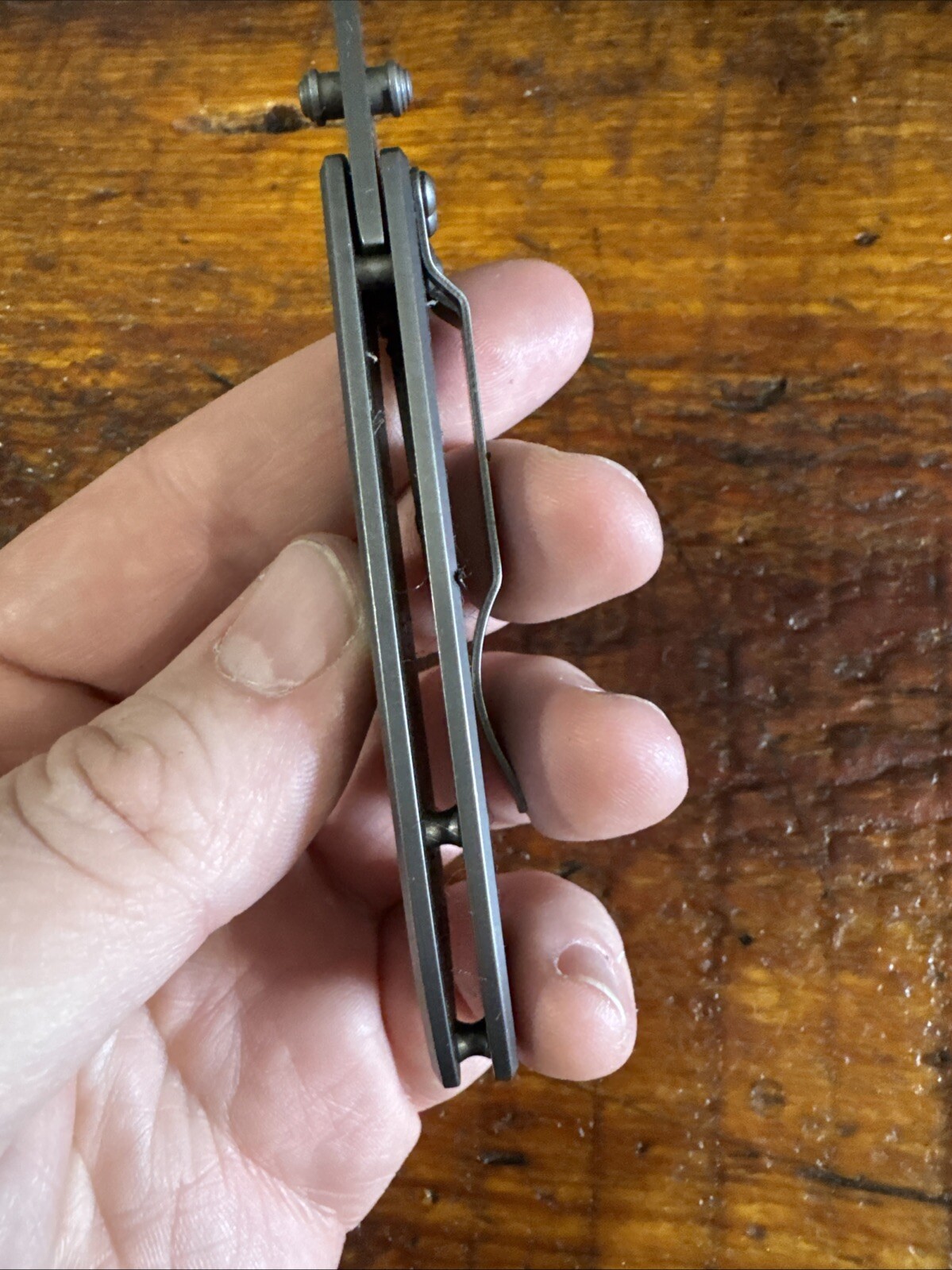 Buck Knives 327 Nobleman Framelock Titanium Folding Pocket Knife. Engraved Saul