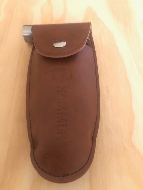Sheffield (12913) Hammer premium-14 in 1-multi tools W/leather sheath belt-GREAT