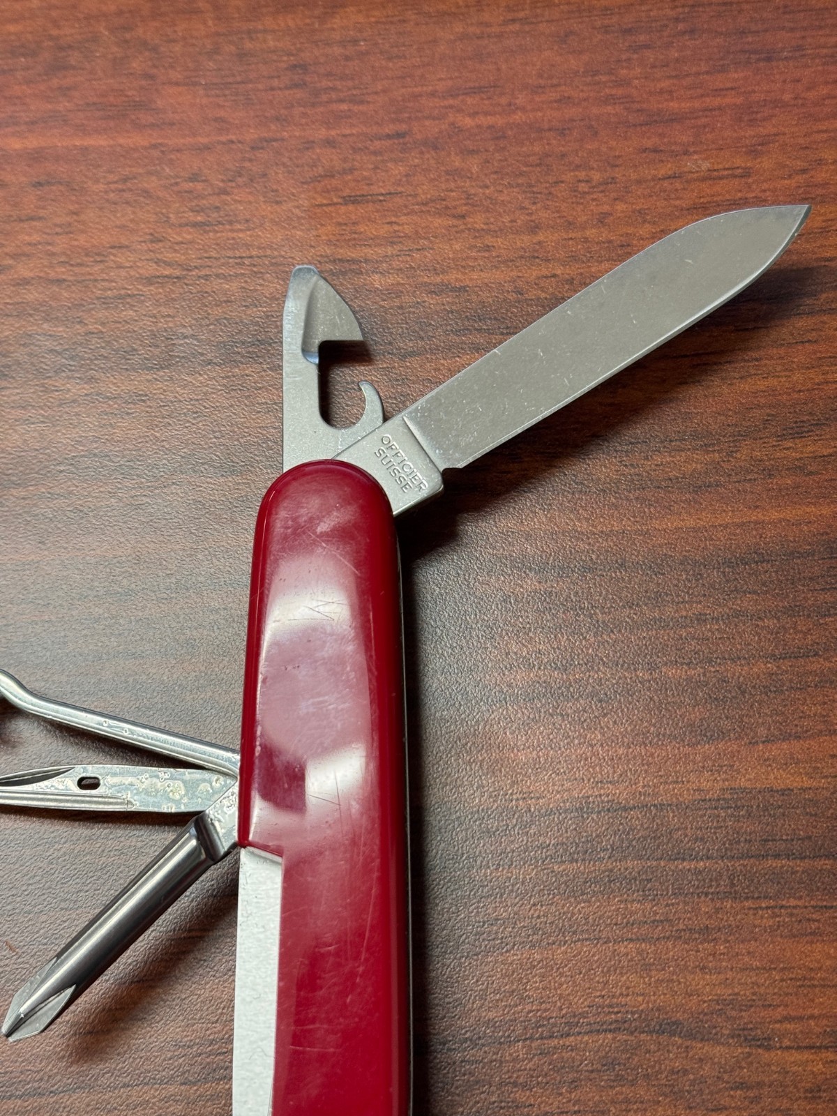 Swiss Army Knife, Red Climber, Victorinox 1.3703, 91mm, 14 Functions Used