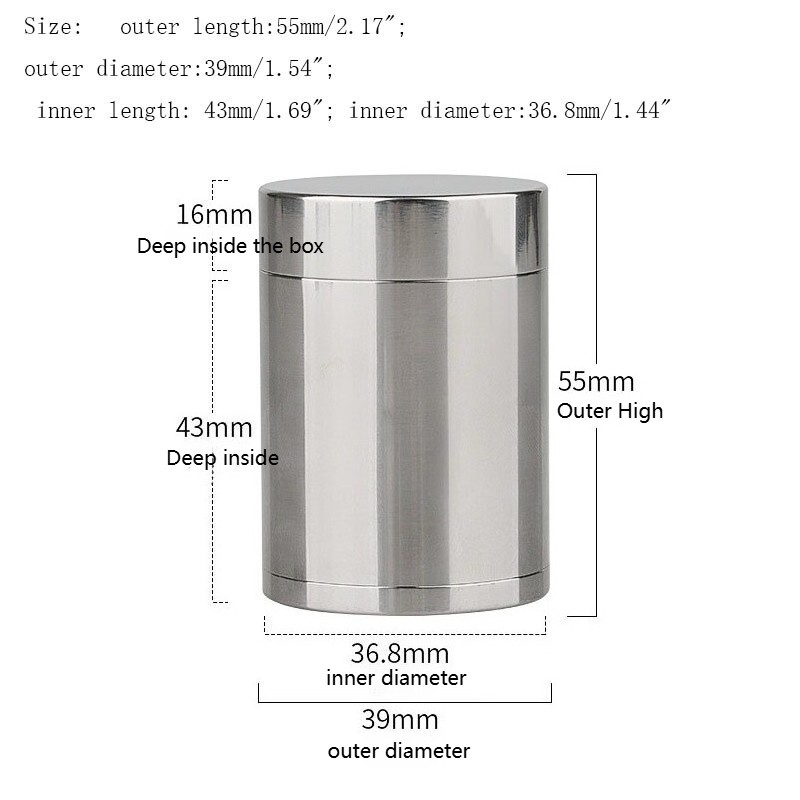 EDC Pure Titanium Waterproof Case Pill Box Small Medicine Bottle Storage Can