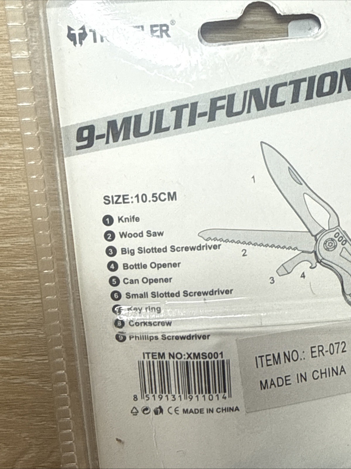 9-in-1 Multifunction Tool Folding Pocket Knife Stainless Steel