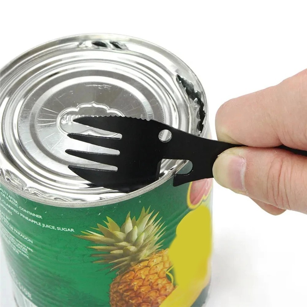 Multifunctional Camping Fork Spoon 5 in 1 Tool Rust resistant Stainless Steel