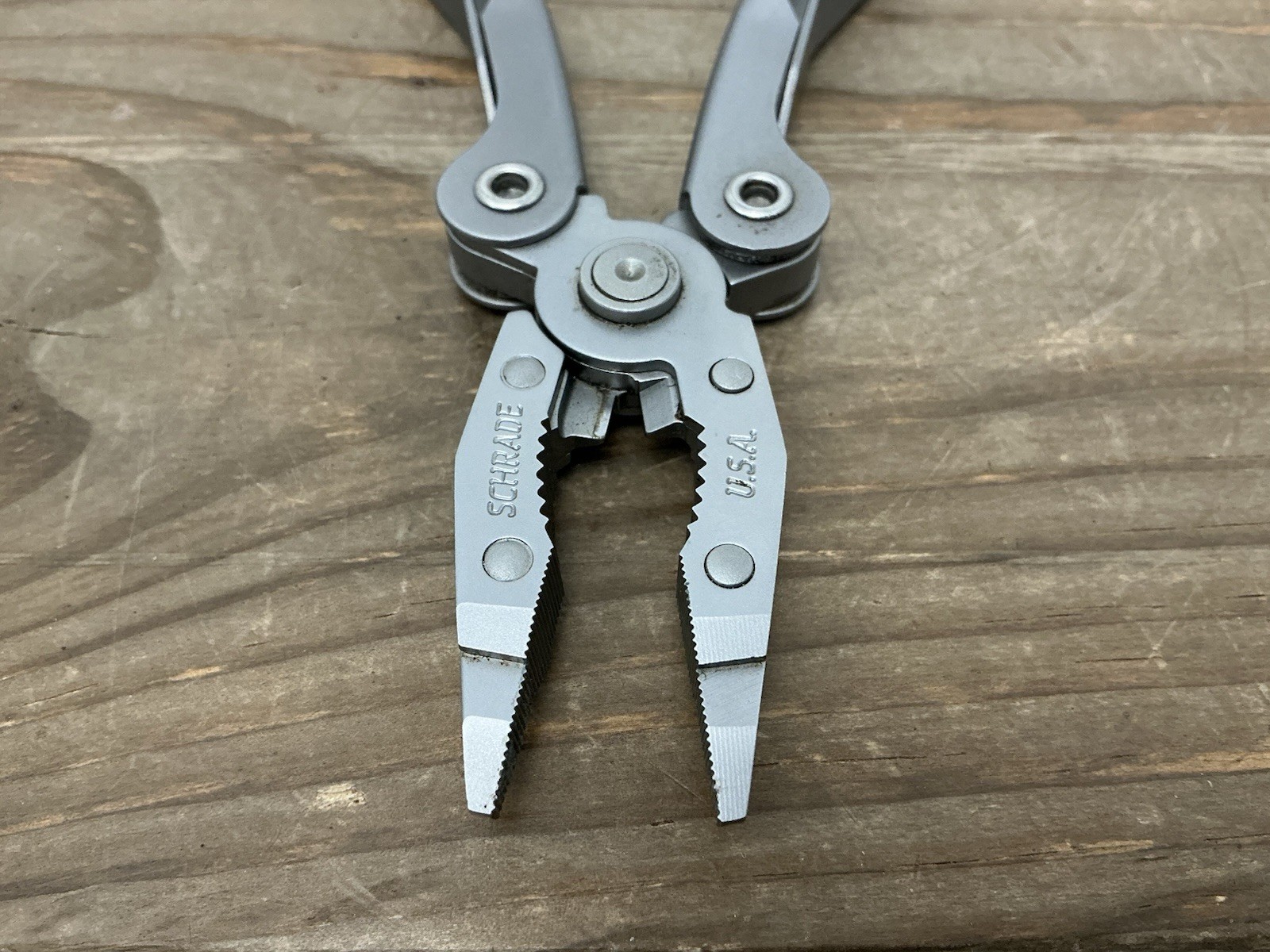 Schrade USA Tough Tool ST1 Multi-Tool Pliers Knife w Leather Sheath Nice!