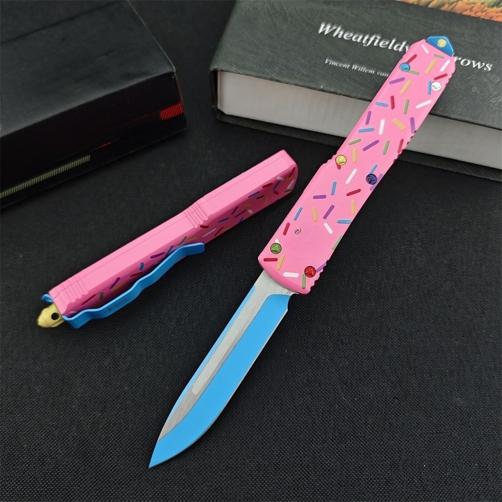 D2 Steel EDC Folding Knife Deep Pocket Clip Camping Hiking Utility Tool
